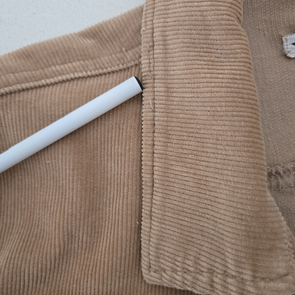 Vintage A.M.I. Y2K Women's Size M Tan Corduroy Jacket Stretch Boho Trucker-Style - Picture 10 of 15
